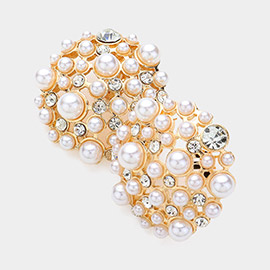Pearl Embellished Clip On Earrings