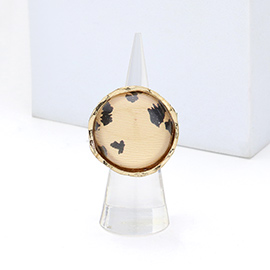 Round Stone Accented Stretch Ring