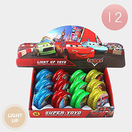 12PCS - Light Up Cars Yoyo Toy