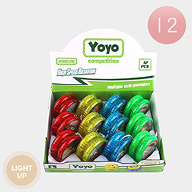 12PCS - Light Up Cars Yoyo Toys