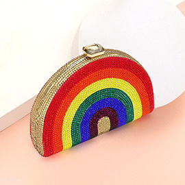 Crystal Rhinestone Rainbow Clutch / Tote / Shoulder Bag