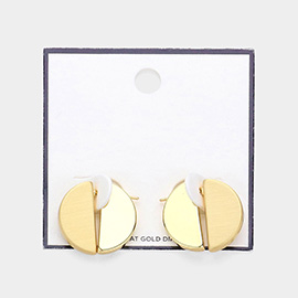 SECRET BOX_14K Gold Dipped Circle Earrings