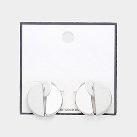 SECRET BOX_Sterling Silver Dipped Circle Earrings