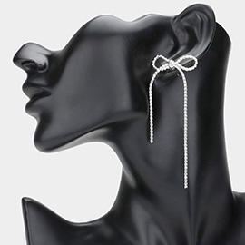 Metal Rope Bow Earrings