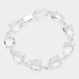 Teardrop Cluster Link Bracelet