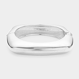 Chunky Metal Hinged Bangle Bracelet