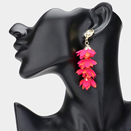 Flower Petal Link Dropdown Earrings