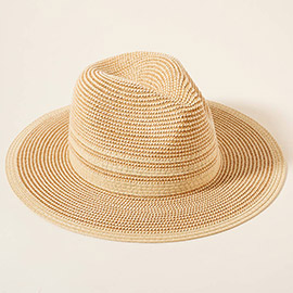 Stripe Straw Panama Sun Hat