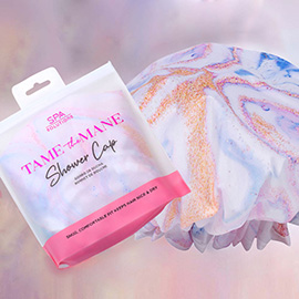 Marble Printed Tame the Mane Shower Cap