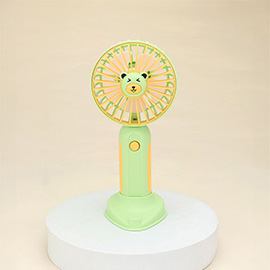 Animal Face Pointed Portable Mini Fan with Phone Stand