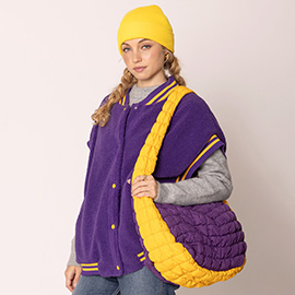 Game Day Quilted Puffer Shoulder / Crossbody Bag Cloud Bag