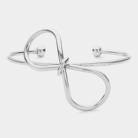 SECRET BOX_Brass Metal Bow Knot Cuff Bracelet