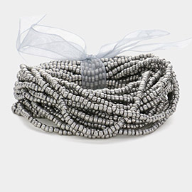 25PCS - Seed Beaded Stretch Multi Layered Bracelets