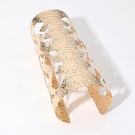 Hammered Metal Cutout Arm Cuff Bracelet