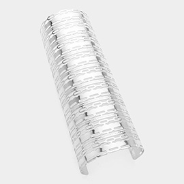 Textured Metal Cutout Arm Cuff Bracelet