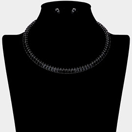 Marquise Stone Cluster Evening Choker Necklacae