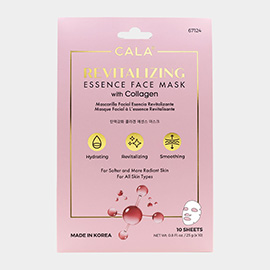 10PCS - Revitalizing Essence Face Mask with Collagen