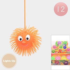 12PCS - Light Up Flashing Puffer Ball Toys