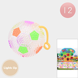 12PCS - Light Up Flashing Spiky Ball Toys