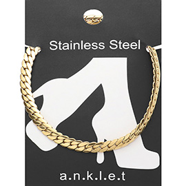 Stainless Steel Wheat Chain Anklet