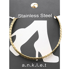 Stainless Steel Wheat Chain Anklet