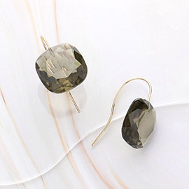 Square Glass Stone Earrings