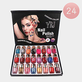 24PCS - Fashion Color Nail Polish