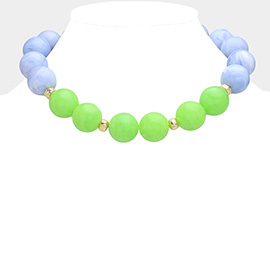 Chunky Lucite Ball Beaded Necklace