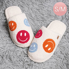 Happy Face Pattern Soft Home Indoor Floor Slippers