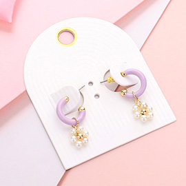 Pearl Flower Dangle Earrings