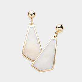 Mother Of Pearl Abstract Dangle Earrings