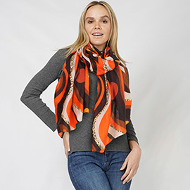 Abstract Foil Print Scarf