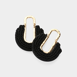 Rope Embellished Abstract Earrings