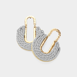 Rope Embellished Abstract Earrings