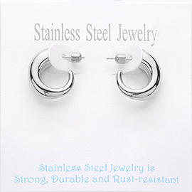 Stainless Steel Mini Hoop Earrings