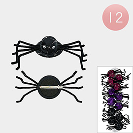 12PCS Halloween Spider Fedora Hat Hair Clips