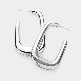 Stainless Steel Square Hoop Earrings