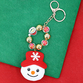 Snowman Plush Doll Charm Christmas Key Chain