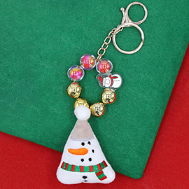 Snowman Plush Doll Charm Christmas Key Chain