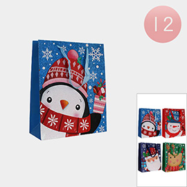 12PCS - Christmas Printed Gift Bags