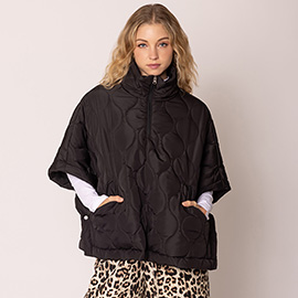 Quilted Puffer Poncho