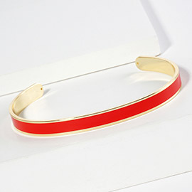 Gold Dipped Solid GAMEDAY Color Enamel Cuff Bracelet