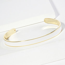 Gold Dipped Solid GAMEDAY Color Enamel Cuff Bracelet