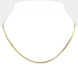 18K Gold Filled Hypoallergenic Metal Snake Chain Necklace