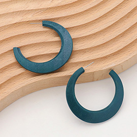 Wood Hoop Earrings