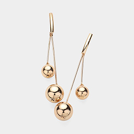 Metal Ball Dropdown Dangle Earrings