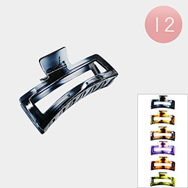 12PCS - Rectangle Hair Claw Clips