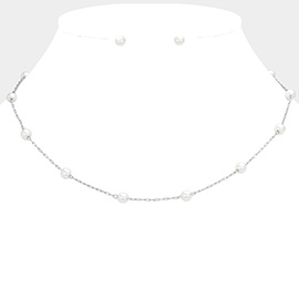 Pearl Station Necklace