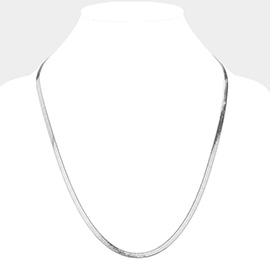 24 Inch, 5mm Stainless Steel Herringbone Chain Necklace