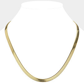 20 Inch, 7mm Stainless Steel Herringbone Chain Necklace